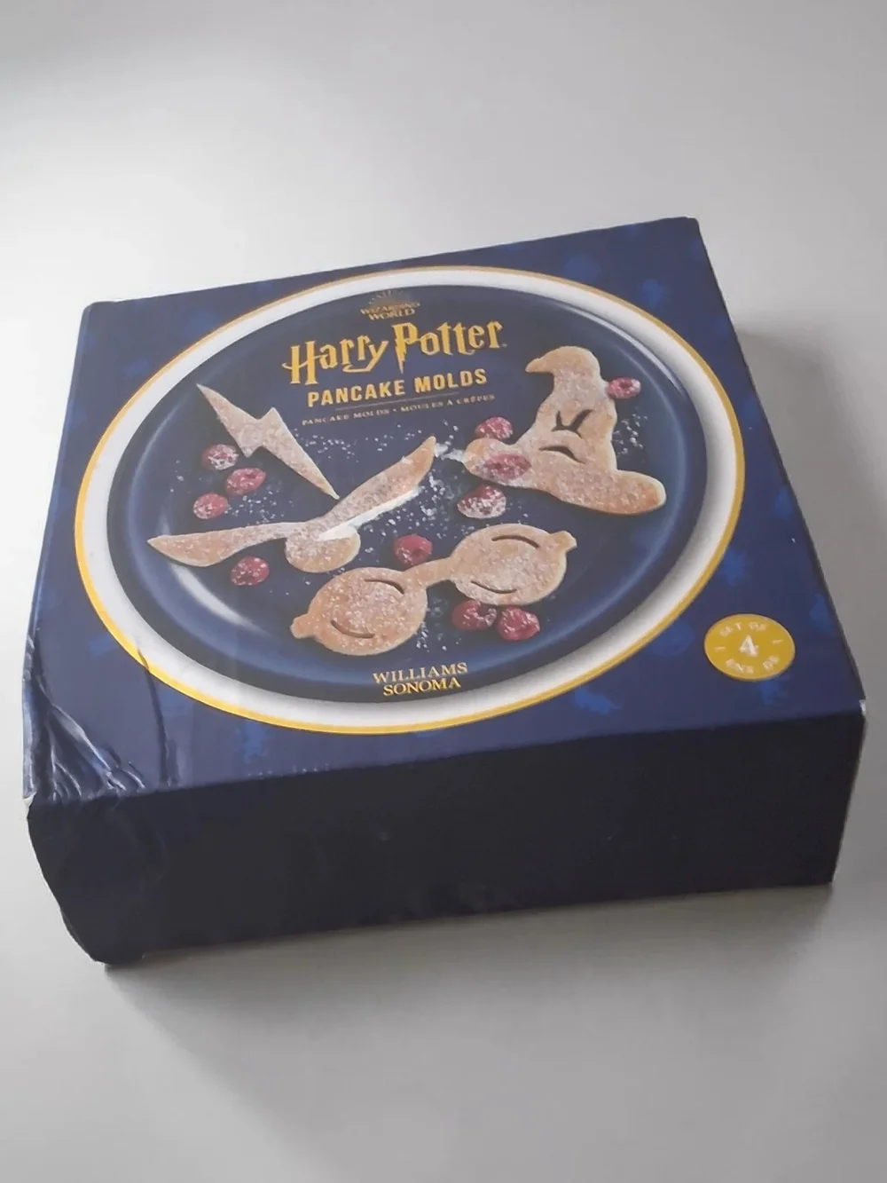 Harry Potter Pancake Molds by Williams Sonoma - Navy & Gold Box